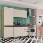 Cozinha Compacta Viana Com Balcão 8 Portas 3 Gavetas Somopar