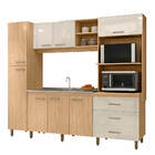 Cozinha Compacta Vitória Mapi Móveis 8 Portas 3 Gavetas - Amê