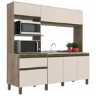 Cozinha Compacta Vitória New 6 Portas 1 Gaveta Carvalho/off W