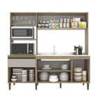 Cozinha Compacta Vitoria New 6 Portas 1 Gaveta Dourado/fumê -