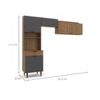 Cozinha Compacta Vittória 4 Pt 1 Gv Ipê E Grafite