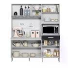 Cozinha Compacta Yara 160 Branco Preto