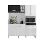 Cozinha Compacta Yara 160 Branco Preto