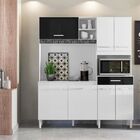 Cozinha Compacta Yara 160 Branco Preto
