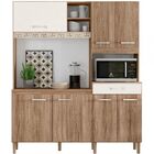 Cozinha Compacta Yara 7 Portas 1 Gaveta Carvalho/off White -