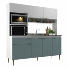 Cozinha Compacta Zafira 7 Portas 1 Gaveta Branco/grey - Deibe