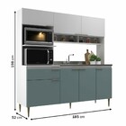 Cozinha Compacta Zafira 7 Portas 1 Gaveta Branco/grey - Deibe