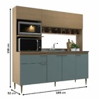 Cozinha Compacta Zafira 7 Portas 1 Gaveta Nogal/grey - Deibe