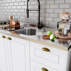 Cozinha Completa 04 Peças Com Aéreo De Vidro Americana Henn