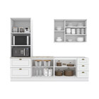 Cozinha Completa 04 Peças Com Aéreo De Vidro Americana Henn