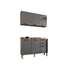 Cozinha Completa 06 Portas E 02 Gavetas Dani Carvalho/grafite