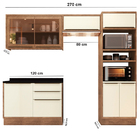 Cozinha Completa 07 Portas 100% Mdf Com Tampo Ten Ph3038/42/4