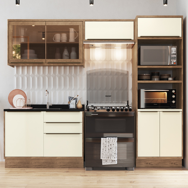 Cozinha Completa 07 Portas 100% Mdf Com Tampo Ten Ph3038/42/4