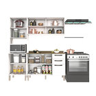 Cozinha Completa 07 Portas E 02 Gavetas Com Vidro Dani Branco