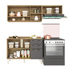 Cozinha Completa 07 Portas E 02 Gavetas Dani Carvalho/grafite