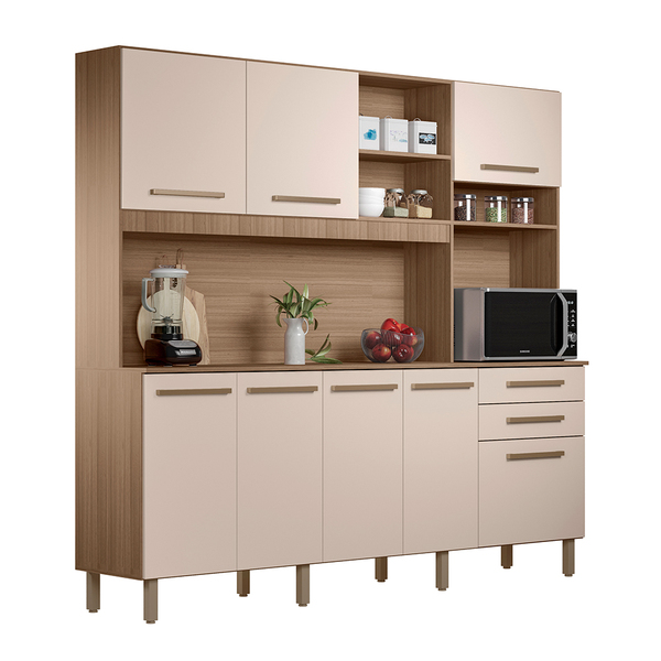 Cozinha Completa 08 Portas 02 Gavetas E 05 Nichos Ibiza Monta