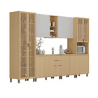 Cozinha Completa 100 Mdf 6 Peças Com Espaço Para Micro-ondas