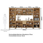 Cozinha Completa 100 Mdf 6 Peças Com Espaço Para Micro-ondas