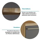 Cozinha Completa 100% Mdf 300cm 5 Peças Sem Tampo Com Vidro R