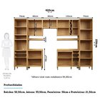 Cozinha Completa 100% Mdf 420cm 7 Peças 17 Portas Com Tampo B