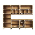 Cozinha Completa 100% Mdf 5 Peças 11 Portas 4 Gavetas E Vidro