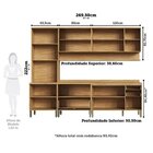 Cozinha Completa 100% Mdf 5 Peças 13 Portas 3 Gavetas E Vidro