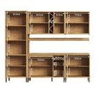 Cozinha Completa 100% Mdf 5 Peças 13 Portas Com Vidro E Tampo