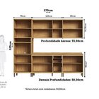 Cozinha Completa 100% Mdf 5 Peças 13 Portas E Tampo 270cm  No