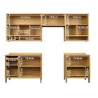 Cozinha Completa 100% Mdf 5 Peças 8 Portas 4 Gavetas E Vidro