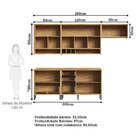 Cozinha Completa 100% Mdf 5 Peças 8 Portas 5 Gavetas E Vidro