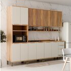 Cozinha Completa 100% Mdf 5 Peças Com 13 Portas E Prateleiras