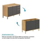 Cozinha Completa 100% Mdf 5 Peças Com 13 Portas E Prateleiras