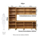 Cozinha Completa 100% Mdf 5 Peças Com 13 Portas E Tampo 270cm