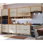 Cozinha Completa 100% Mdf 6 Peças 10 Portas 6 Gavetas E Vidro