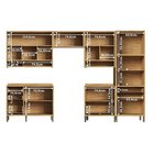 Cozinha Completa 100% Mdf 6 Peças 11 Portas 6 Gavetas E Vidro