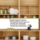 Cozinha Completa 100% Mdf 6 Peças 12 Portas 4 Gavetas E Vidro