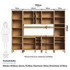 Cozinha Completa 100% Mdf 6 Peças 16 Portas Com Vidro E Tampo