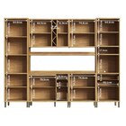 Cozinha Completa 100% Mdf 6 Peças 16 Portas Com Vidro E Tampo