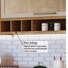 Cozinha Completa 100% Mdf 7 Peças 14 Portas 6 Gavetas E Vidro