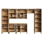 Cozinha Completa 100% Mdf 7 Peças 14 Portas 6 Gavetas E Vidro