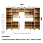 Cozinha Completa 100% Mdf 7 Peças 16 Portas Com Vidro E Tampo