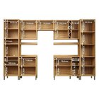 Cozinha Completa 100% Mdf 7 Peças 16 Portas Com Vidro E Tampo