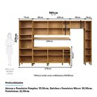 Cozinha Completa 100% Mdf 7 Peças Com 16 Portas E Prateleiras