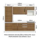 Cozinha Completa 100% Mdf Madesa Acordes 240001 Com Armário E