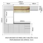 Cozinha Completa 100% Mdf Madesa Acordes 250004 Com Armário E