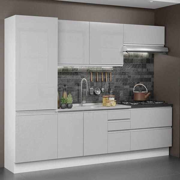 Cozinha Completa 100% Mdf Madesa Acordes 260001 Com Armário E