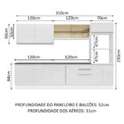 Cozinha Completa 100% Mdf Madesa Acordes 310001 Com Armário E