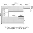 Cozinha Completa 100% Mdf Madesa Acordes 330006 Com Armário E