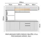 Cozinha Completa 100% Mdf Madesa Smart 250 Cm Modulada Com Ba