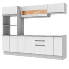 Cozinha Completa 100% Mdf Madesa Smart 250 Cm Modulada Com Ba